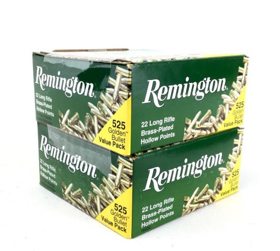 1050rds Remington Golden Bullet 22LR 36GR LRN Ammo