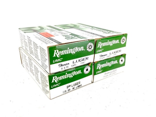 200rds Remington 9mm 115Gr JHP Ammo