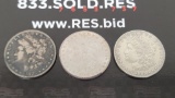 1883, 1885, & 1885 Morgan Silver Dollars
