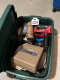 Tote w/ Electrical Supplies, Misc.