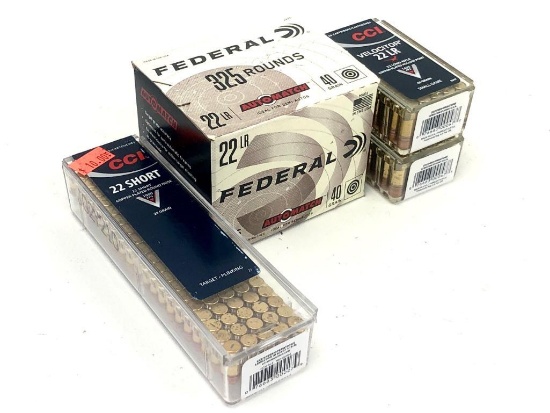 475rds assorted 22LR & 22short ammo