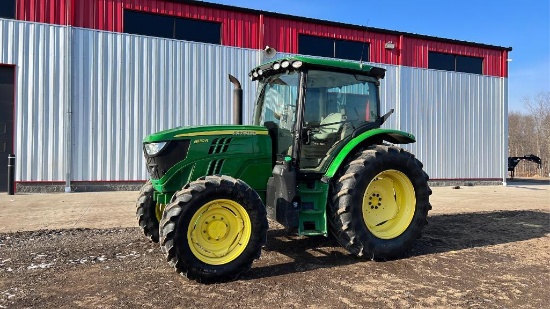 "ABSOLUTE" 2015 John Deere 6130R MFWD Tractor