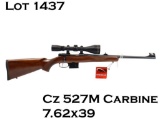 CZ 527M Carbine 7.62x39 Bolt Action Rifle