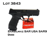 SARSILMAZ SAR9 9mm Semi Auto Pistol
