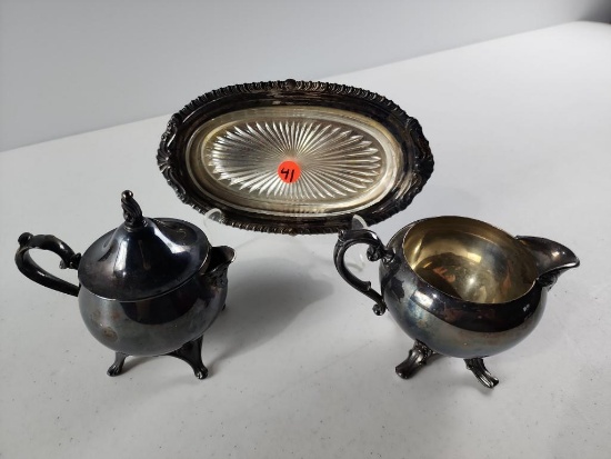 (3) Silver Plate Pieces