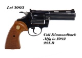 Colt Diamondback 22LR Double Action Revolver