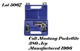 Colt Mustang Pocketlite 380ACP Semi Auto Pistol