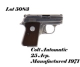 Colt Automatic Pocket Pistol 25ACP Semi Auto Pistol
