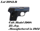 Colt M1908 25ACP Semi Auto Pistol
