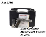 Auto Ordance Thompson Custom 1911 45ACP Semi Auto Pistol