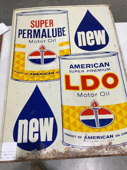 36"x29" Double Sided American Oil Sign