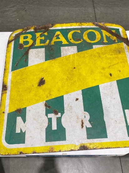30"x30" Beacon Motor Oil Double Sided Tin Sign