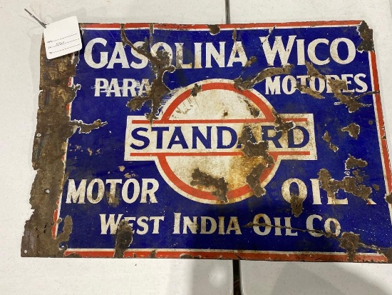 26"x18" Double Sided Standard Oil Tin Sign