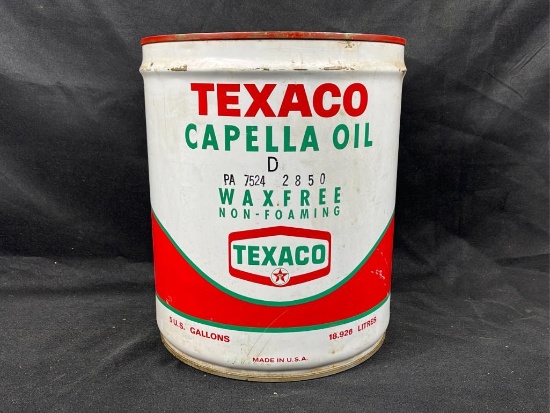 "ABSOLUTE" Texaco Capella Oil 5gal Can