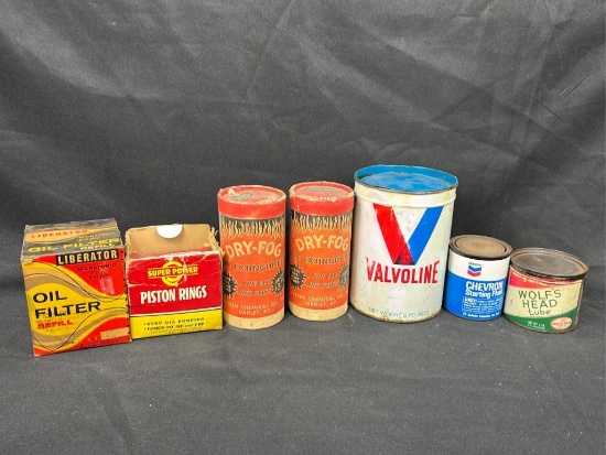 "ABSOLUTE" Assorted Oil Cans & Automotive Items