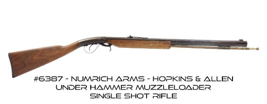Numrich Arms Hopkins & Allen Under Hammer Muzzleloader Single Shot ...