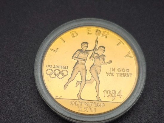 1984 P Los Angeles Olympiad Commemorative $10 Gold Coin