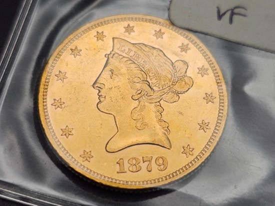 1879 VF Liberty Head Eagle $10 Gold Coin