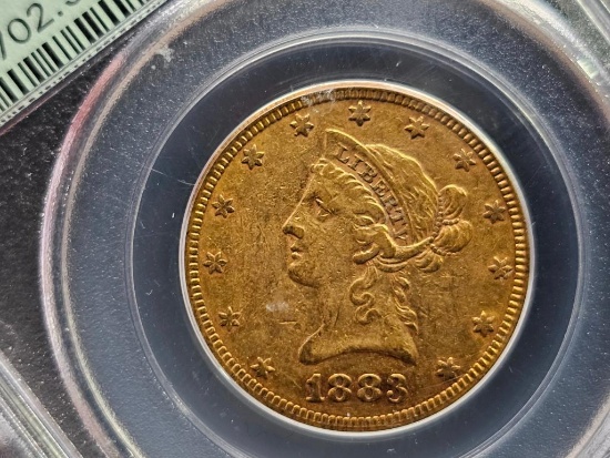 1883 S Liberty Head Eagle $10 Gold Coin