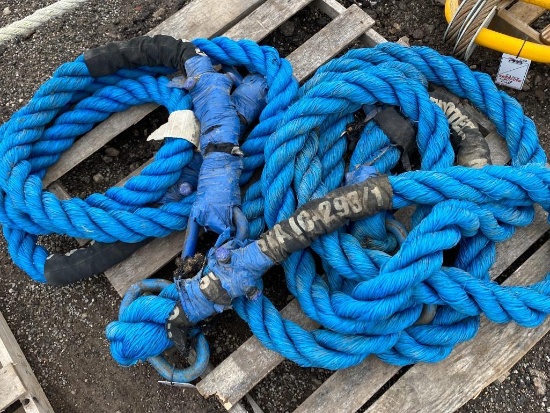 (2) 100k lbs 3"x30' Tow Ropes