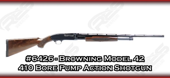 Browning Model 42 410 Bore Pump Action Shotgun