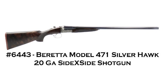 Beretta Model 471 Silver Hawk 20 Ga SideXSide Shotgun