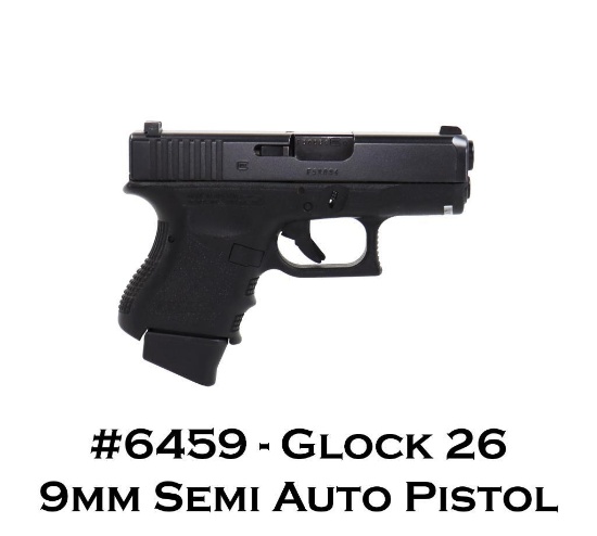 Glock 26 9mm Semi Auto Pistol