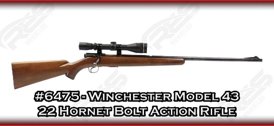 Winchester Model 43 22 Hornet Bolt Action Rifle