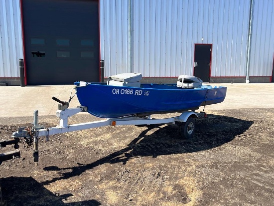 "ABSOLUTE" 12' Aluminum Boat w/ Trailer