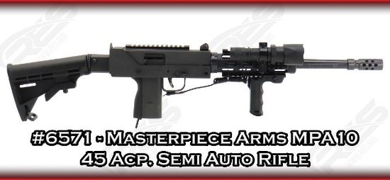 Masterpiece Arms MPA10 45 Acp. Semi Auto Rifle