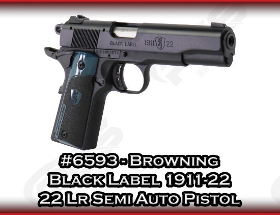Browning Black Label 1911-22 22 Lr Semi Auto Pistol