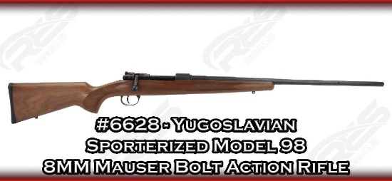 Yugoslavian Sporterized Model 98 8MM Mauser Bolt Action Rifle