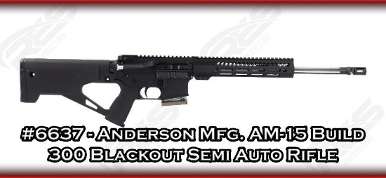 Anderson Mfg. AM-15 Build 300 Blackout Semi Auto Rifle