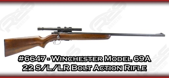Winchester Model 69A 22 S/L/LR Bolt Action Rifle
