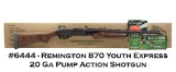 Remington 870 Youth Express 20 Ga Pump Action Shotgun