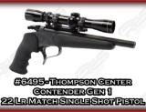 Thompson Center Contender Gen 1 22 Lr Match Single Shot Pistol