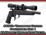 Thompson Center Contender Gen 1 22 Hornet Single Shot Pistol
