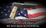 Auto Ordnance 1911A1 US Army 45 Acp Semi Auto Pistol