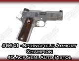 Springfield Armory Champion 45 Acp Semi Auto Pistol