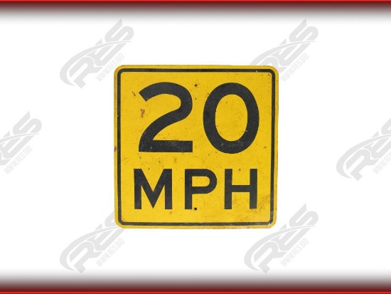 "ABSOLUTE" 20 MPH Speed Limit Road Sign