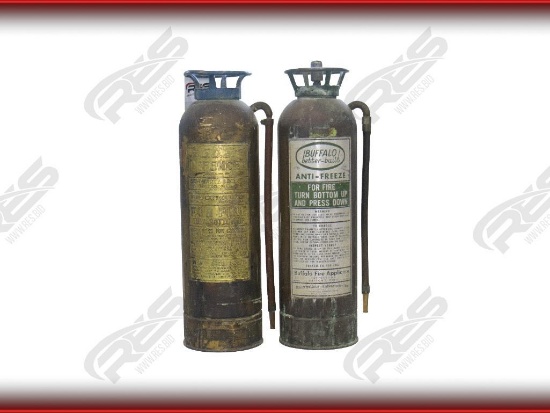 "ABSOLUTE" (2) Brass Fire Extinguishers