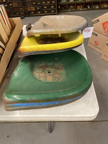(6) Metal Tractor Seats (Multi Colors)