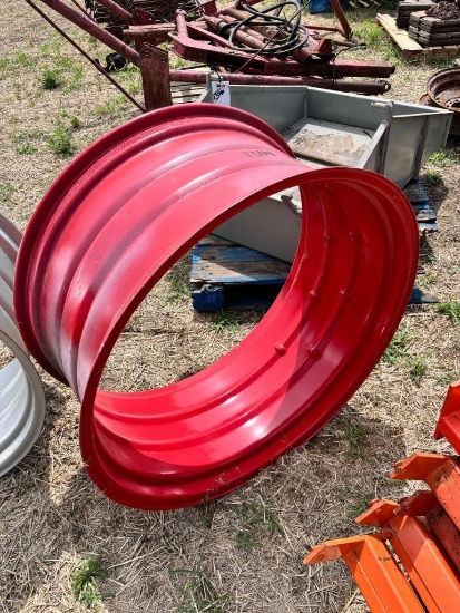 36" Round 17" Wide Red Rim