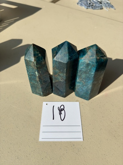 Blue Apatite - Lot of 3