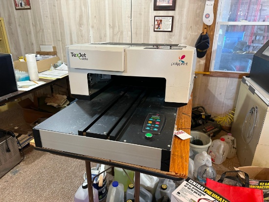TexJet Echo Direct to Garment Printer, Viper 1 Pre-Treater, Digital Knight Swing-A-Way K20S Heat Pre