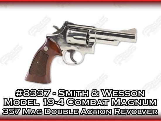 Smith & Wesson Model 19-4 Combat Magnum 357 Mag Double Action Revolver