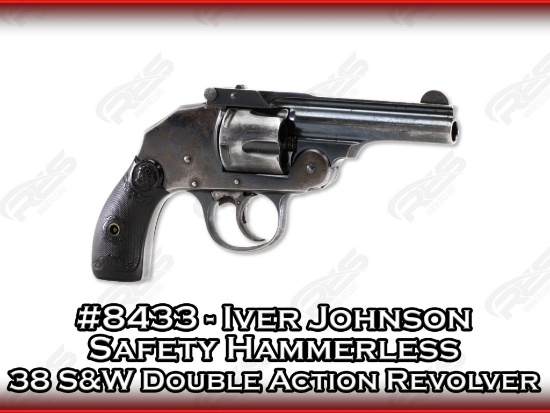 Iver Johnson Safety Hammerless 38 S&W Double Action Revolver