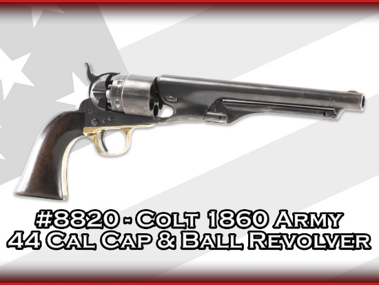 Ball Revolver Colt 1860 Army 44 Cal Cap & Ball Revolver | Online Auctions | Proxibid