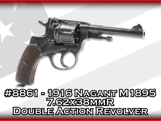 1916 Nagant M1895 7.62x38mmR Double Action Revolver | Online Auctions ...