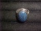 Sterling silver ring with blue stone size 8